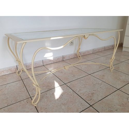 Table Basse Fer Forgé, Plateau En Verre