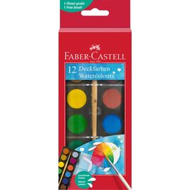 Boîte De 12 Pastilles De Peinture À L'eau Faber-Castell