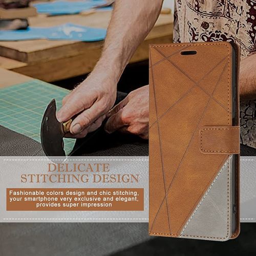 Etui Coque Pour Xiaomi Redmi 10 (2021/2022), Protection Housse En Cuir Pu Portefeuille Livre Pour Xiaomi Redmi 10 (2021/2022), Emplacements Cartes, Fonction Support, Marron