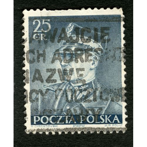 Timbre Oblitéré Poczta Polska, 25 Gr, Chrostowski, Polak