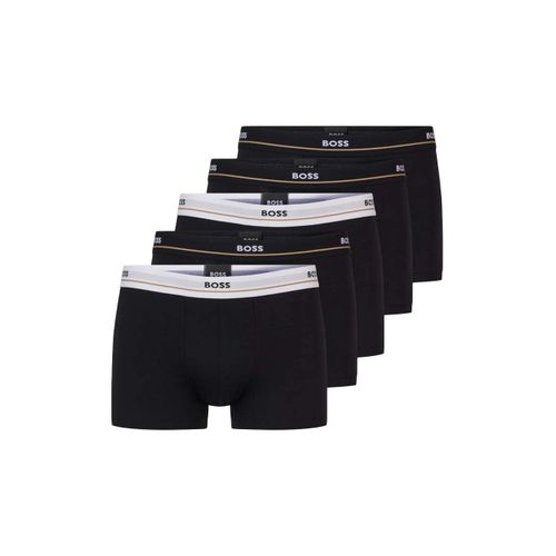 Boxer Boss Pack X5 Front Logo Homme Noir