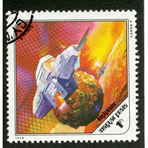 Timbre Oblitéré Magyar Posta, Légiposta 1978, Phobos, Varga P