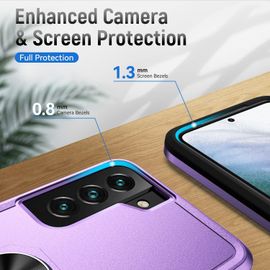 Coque Pour Galaxy S22,Galaxy S22 5g Housse Armure Protection De Antichoc Anti-Rayures Coque Etui Pour Samsung Galaxy S22 (Violet)