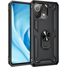 Coque Xiaomi Mi 11 Lite,Xiaomi Mi 11 Lite 5g Housse Antichoc Armure Protection Housse Coque Etui Avec Support Cover Case Pour Xiaomi Mi 11 Lite 4g/5g (Noir)