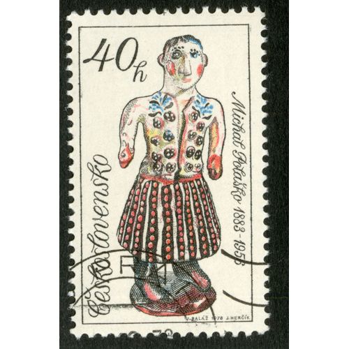 Timbre Oblitéré Ceskoslovensko, 40 H, Michal Polasko 1883-1956,