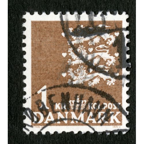 Timbre Oblitéré Danmark, 1 Kr,