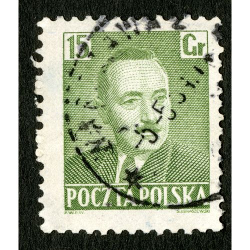 Timbre Oblitéré Poczta Polska, 15 Gr, Lukaszewski