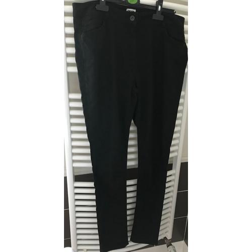 Pantalon Femme Noir Taille 46 Coton Polyester Élasthane Asos Denim