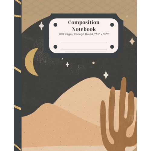 Cute Boho Style Composition Notebook: Boho-Chic Composition Notebook: 200 Pages, College Ruled, Boho Chic Composition Notebook
