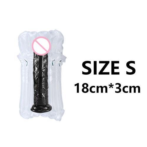 Gode Réaliste Avec Ventouse Super Forte Érotique Gelée Gode Jouets Sexuels Pour Femme Pénis Artificiel G-Spot Simulation,Godemichets,Gode Xxl,Gode Ventouse,Godes Vaginales,Sexetoys Suceur Homme,Gode Pour Homme,Erotic,Black S