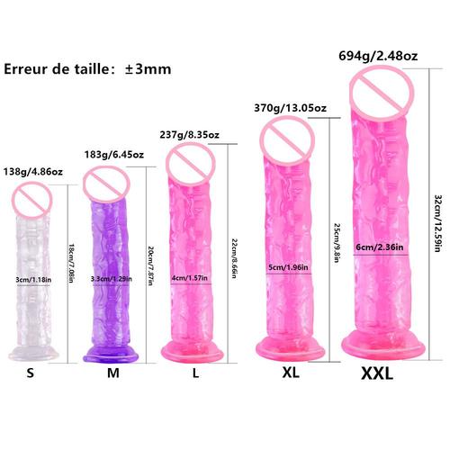 Gode réaliste avec ventouse Super forte érotique gelée gode jouets sexuels pour  femme pénis artificiel g-spot Simulation,godemichets,gode xxl,gode ventouse, godes vaginales,sexetoys suceur homme,gode pour homme,erotic,Transparent S  | Rakuten