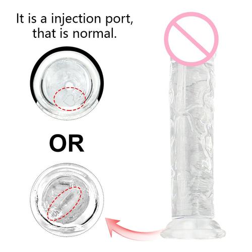 Gode réaliste avec ventouse Super forte érotique gelée gode jouets sexuels pour  femme pénis artificiel g-spot Simulation,godemichets,gode xxl,gode ventouse, godes vaginales,sexetoys suceur homme,gode pour homme,erotic,Transparent S  | Rakuten