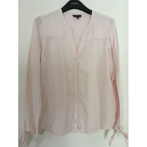 Chemisier Caroll Rose Pale Taille 40
