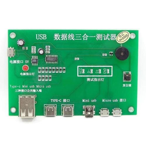 Testeur de câble USB, appareil de test de fil de données Type précis / mini USB / -usb Testeur de câble USB Cabine de charge