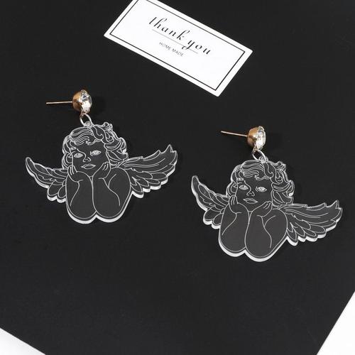 Boucles D'oreilles À Breloques Pour Femmes, Boucles D'oreilles Pour Filles, Hip Hop, Mignon, Doux, Exagéré, Créatif Spécial, Bande Fruit Foudre Ange