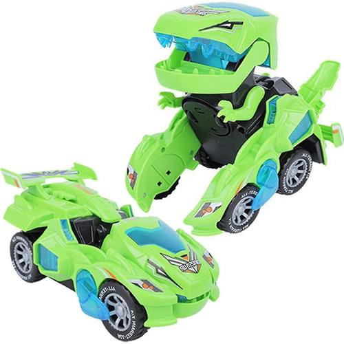 Deform Dinosaur Toys For Boys Girls, 2 In 1 Dinosaur Toy Cars For Kids, Transforming Dinosaur Led Car With Music, Automatic Dino Transformers Toys, Bo