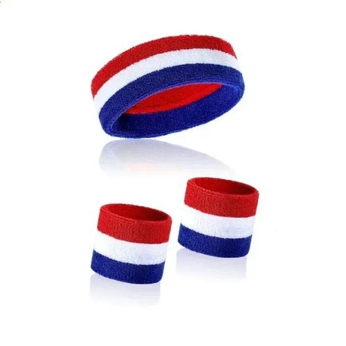 Attelle De Poignet À Rayures Solides,Ensemble De Chaussettes De Dehors,Absorbe La Sueur,Pour Sauna,Football,Bug Astique - Type 2sets Re Wt Be