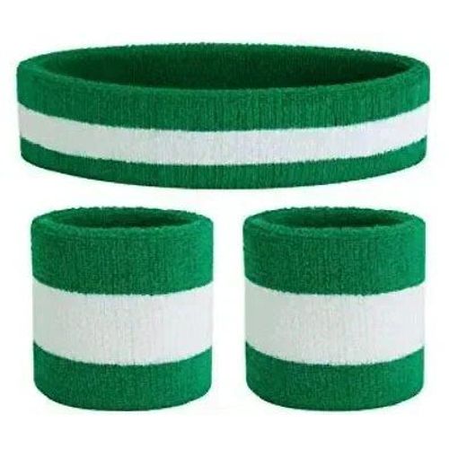Attelle De Poignet À Rayures Solides,Ensemble De Chaussettes De Dehors,Absorbe La Sueur,Pour Sauna,Football,Bug Astique - Type 2sets Gn Wt