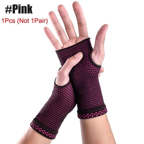 Manchons De Compression De Poignet Pour Tunnel Carpien,Support De Traitement Pour Femmes Et Hommes,Orthèse Absorbante La Sueur Respirante,1 Pièce - Type Pink-S