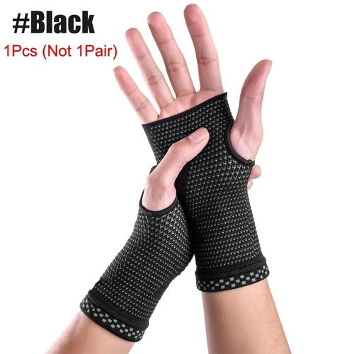 Manchons De Compression De Poignet Pour Tunnel Carpien,Support De Traitement Pour Femmes Et Hommes,Orthèse Absorbante La Sueur Respirante,1 Pièce - Type Black-M