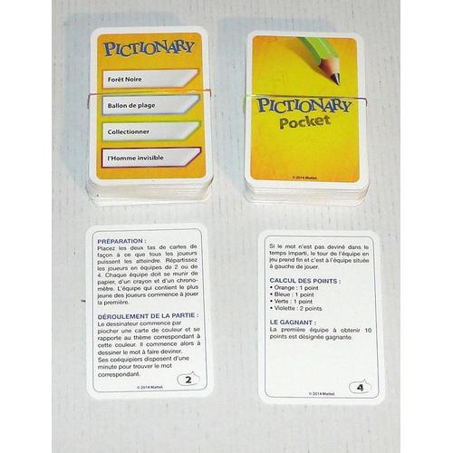 Le jeu de cartes PICTIONARY POCKET avec Moustique - Moustique