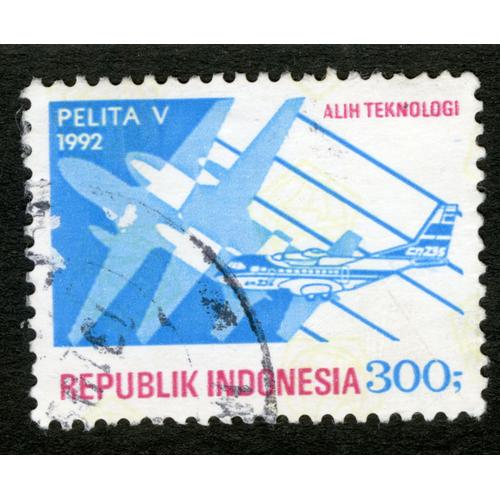 Timbre Oblitéré Republik Indonesia, Pelita V , 1992, Alih Teknologi, 300