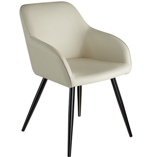 Chaise Marilyn Tissu - Crème/Noir