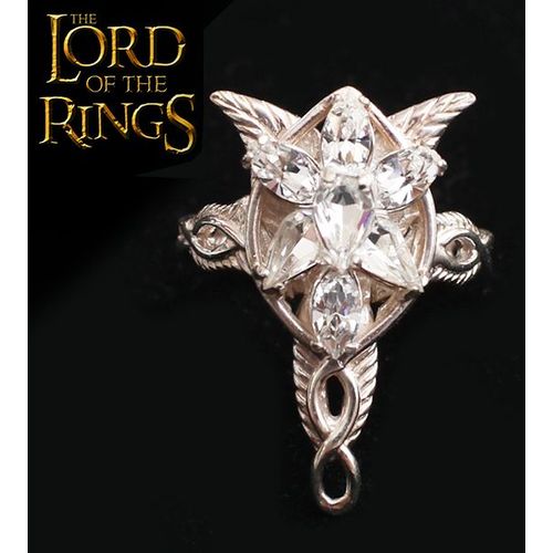 Le Seigneur des Anneaux Anneau Etoile du Soir Bijou Pendentif Bague Argent Massif NN1370 Repliksword