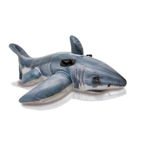 Intex Grand Requin Blanc A Chevaucher Jeux De Piscine 173 * 107 Cm