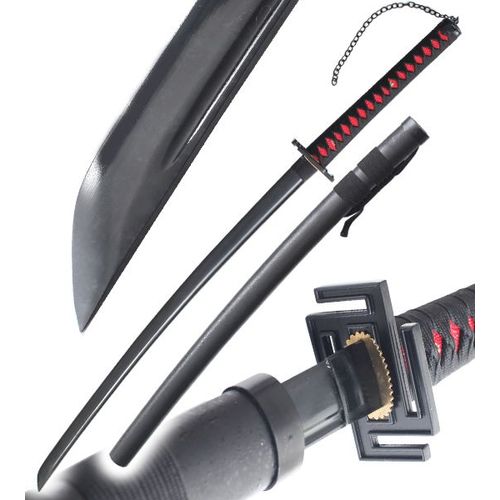 Bleach Katana Ichigo Practical Maru 1045 Lame Maru Noire Bankai Epee Sabre Trachant Coupant Practical Repliksword