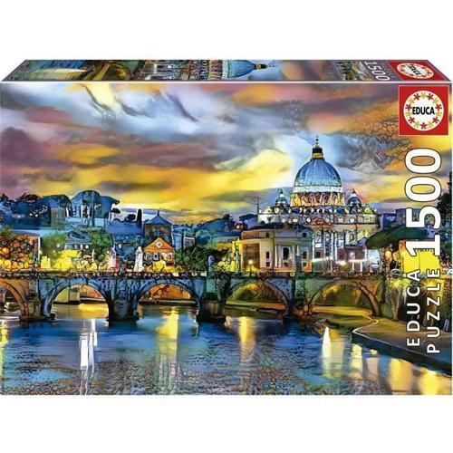 Basilique Saint-Pierre Et Pont Saint-Ange - Puzzle De 1500 Pieces