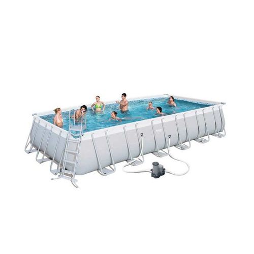 Piscine tubulaire rectangle power steel 7.32 x 3.66 x h.1.32 m - filtre à cartouche
