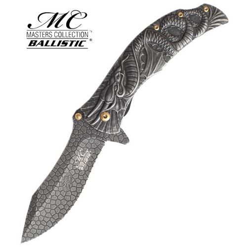 Couteau Dragon Noir MC-A014SW Master Cutlery Couteau de Poche Pliant Fantasy Repliksword