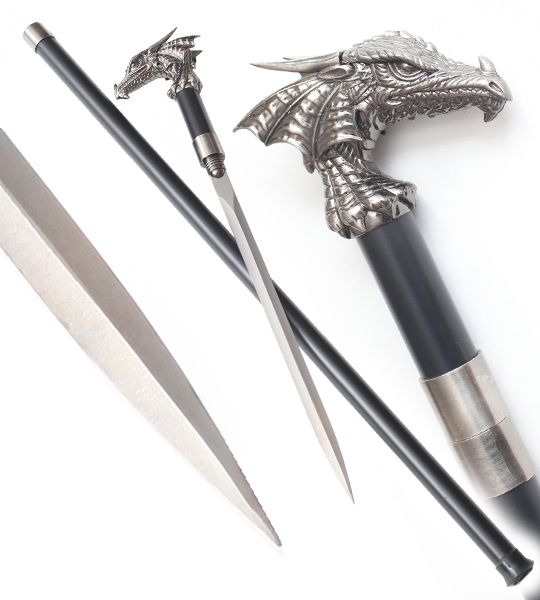 Canne Epee Dragon Canne de Marche Repliksword