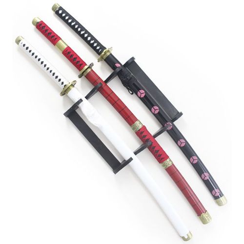 Lot 3 katanas One Piece Acier 440 Decoration Epee Zoro Sabre Repliksword