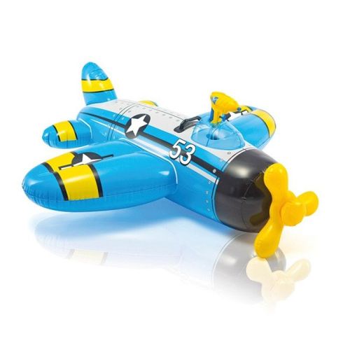 Intex Matelas Enfant / Avion Gonflable A Chevaucher + Pistolet A Eau Arroseur (Couleur Aléatoire)