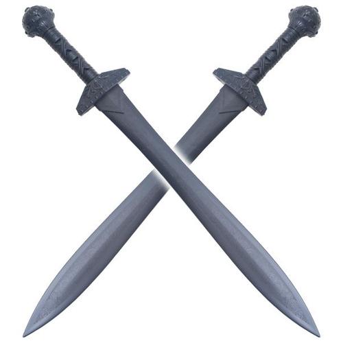 Pack 2 Epees Tout en Polypropylene Glaive Gladiateur Epee Noir Entrainement Repliksword