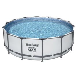 Piscine tubulaire ronde steel pro max Ø 4.27 x h.1.22 m - grise