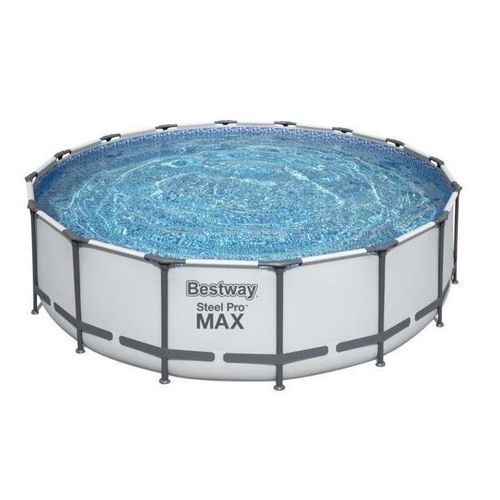 Piscine tubulaire ronde steel pro max Ø 4.88 x h.1.22 m - grise
