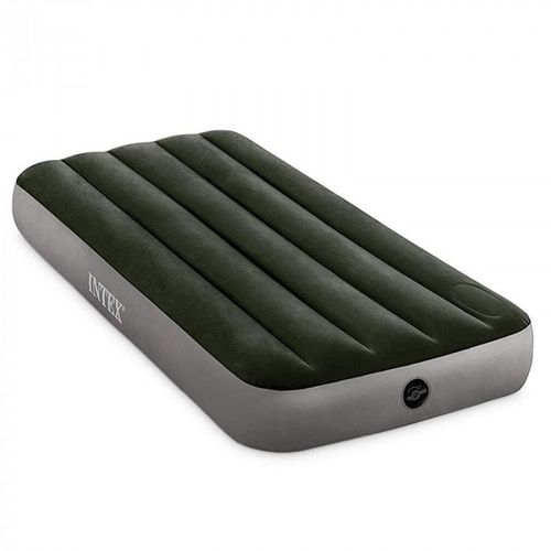 Matelas Gonflable - Intex Downy - 1 Personne - 76x191x25 Cm (Lxlxh) - Vert - Avec Pompe À Pied Intégrée