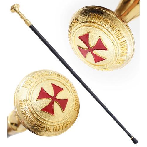 Canne de Marche Croix Rouge Chevalier Templier Ordre du Temple Repliksword