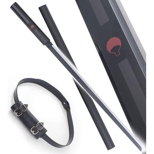 Mini Katana Sasuke Kusanagi En Bois - Réplique 45 Cm, édition Noire Avec Présentoir - 5