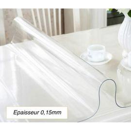 Toile cirée de protection ronde 140 cm transparente - linge de table  imperméable - Conforama