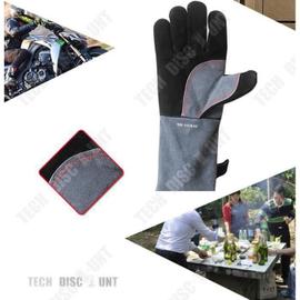 Gants de Barbecue,Gants de Cuisine,Gants de Four Antidérapants en Silicone  Anti-Chaleur Jusqu'à 800°C Certifié EN407-pour BBQ, Grillades, Cuisson au  Four, Cheminée (Rouge) : : Jardin