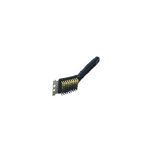 Brosse pour grille de barbecue avec manche en plastique