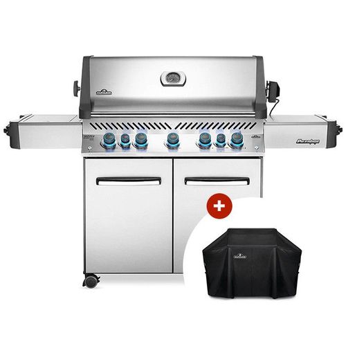 Barbecue gaz Prestige inox 665 + Sizzle Zone + Brûleur arrière IR