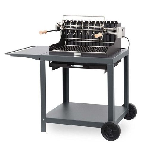 Barbecue à charbon + Chariot Le Marquier Exclusive Mendy 54 x 32 - Ardoise