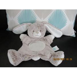 Doudou mouchoir beige Lapin 16 cm TEX BABY