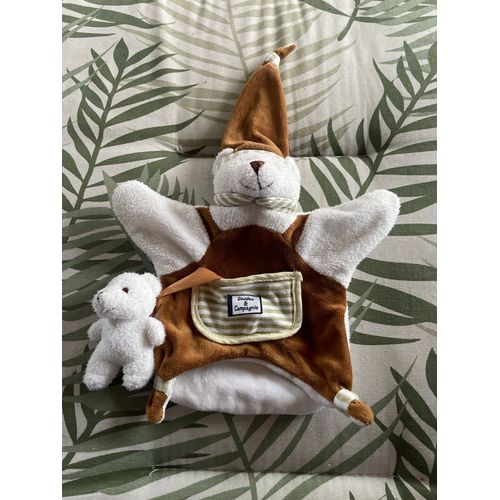 Doudou Peluche Ours Marionnette Blanc Et Marron Doudou Et Compagnie