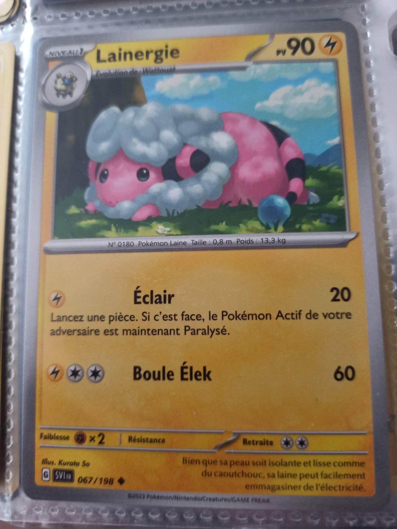 Peu Commune - Pokemon - Écarlate Et Violet De Base - Lainérgie 67/198